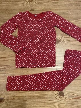 Quincy Mae Heart Print Bamboo Pajamas 4/5
